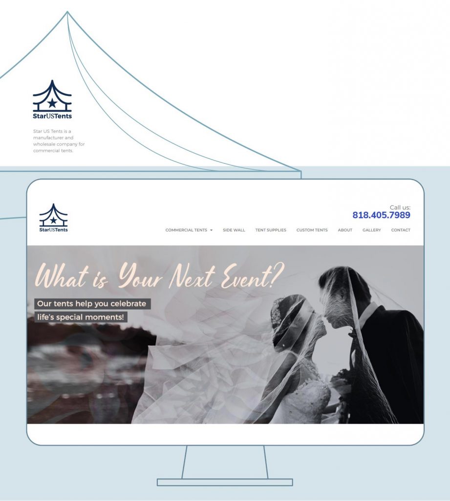 Tent company Website & Branding, website design, UI/UX design, logo design, branding, graphic design, icon designs, webpage layout,