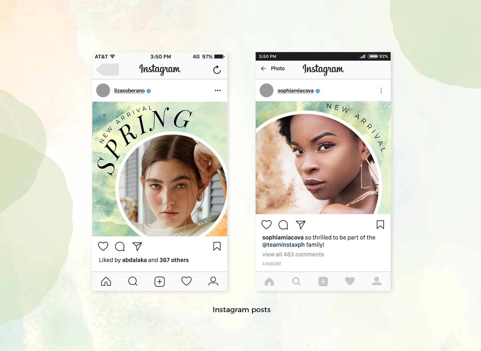 Templates for Digital Campaigns, Instagram post template