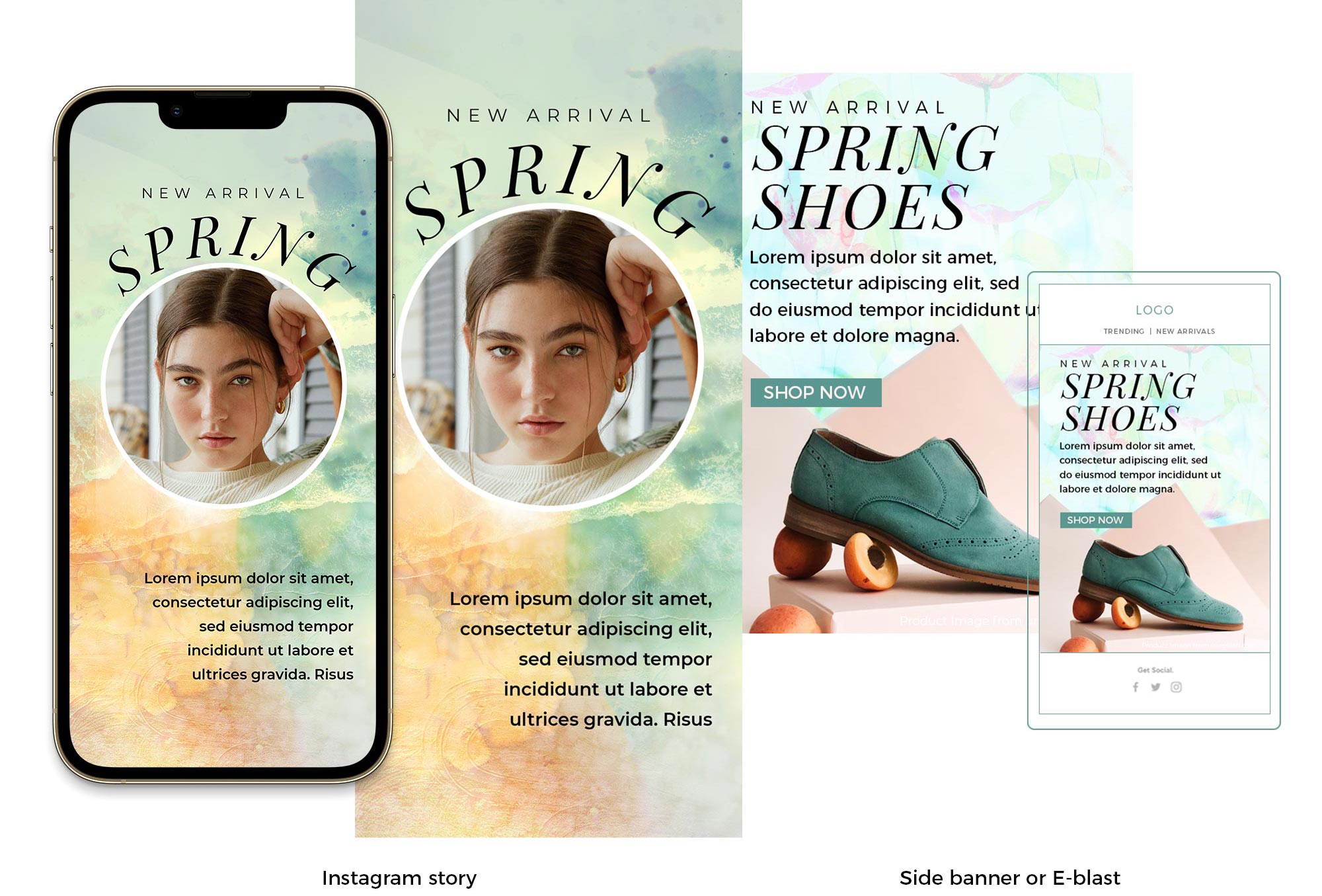 Templates for Digital Campaigns, social media template, Instagram story template, e-blast, small web banner