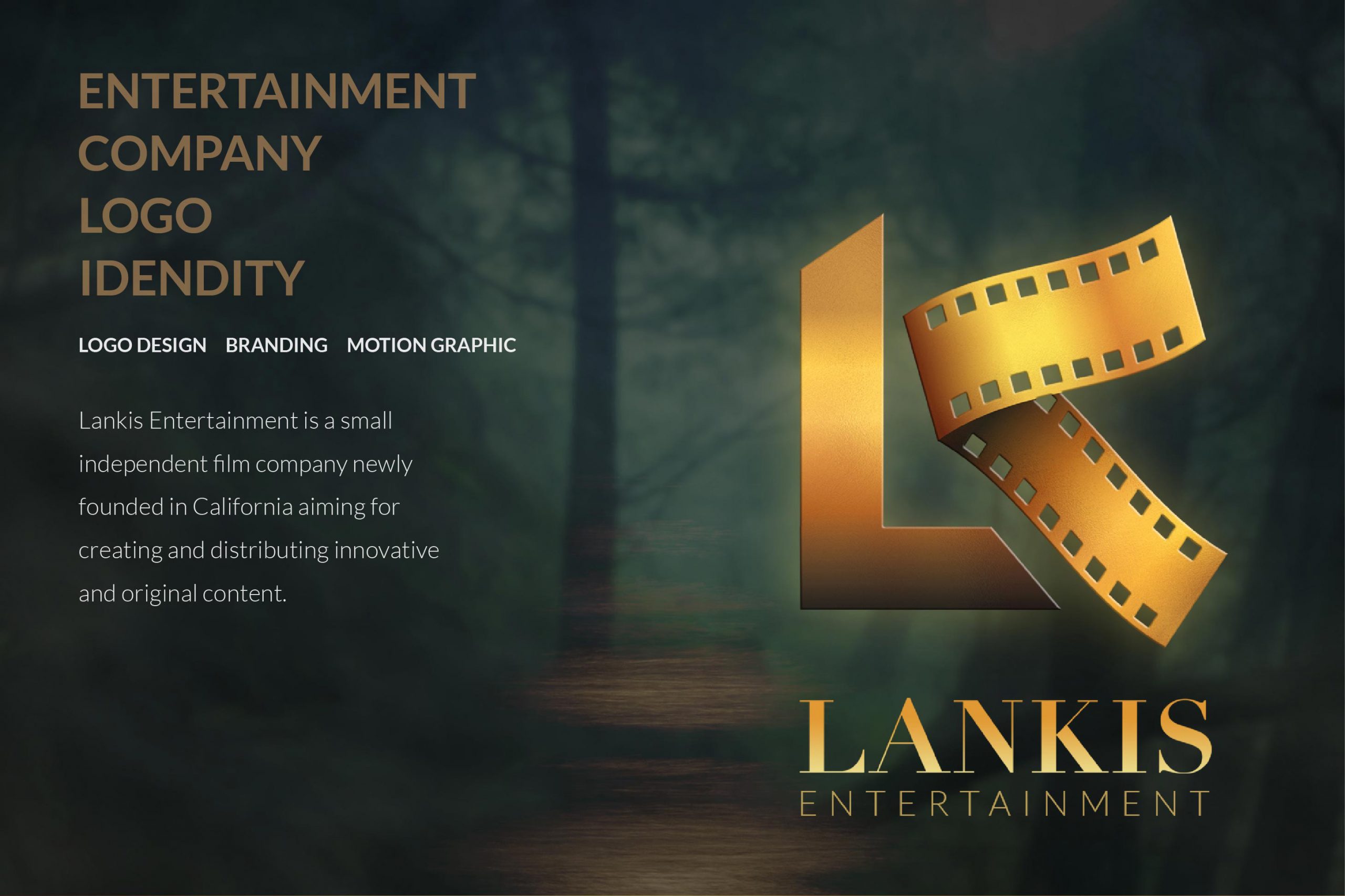 logo design, branding, golden logo, entertainment logo, animated logo