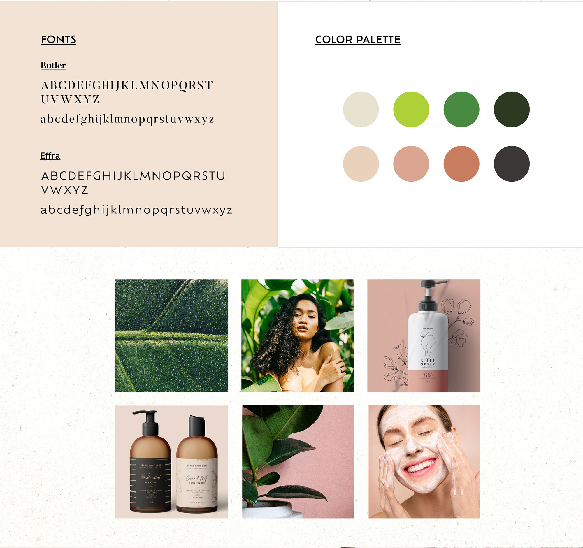 Branding-colors, typography, mood board